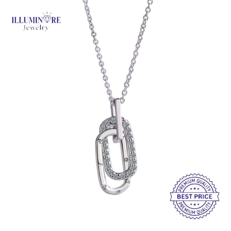 Illuminare-(100% Original) SM-NC01 Kalung Liontin Fashion Wanita Geometric Necklace New Simple Hollo