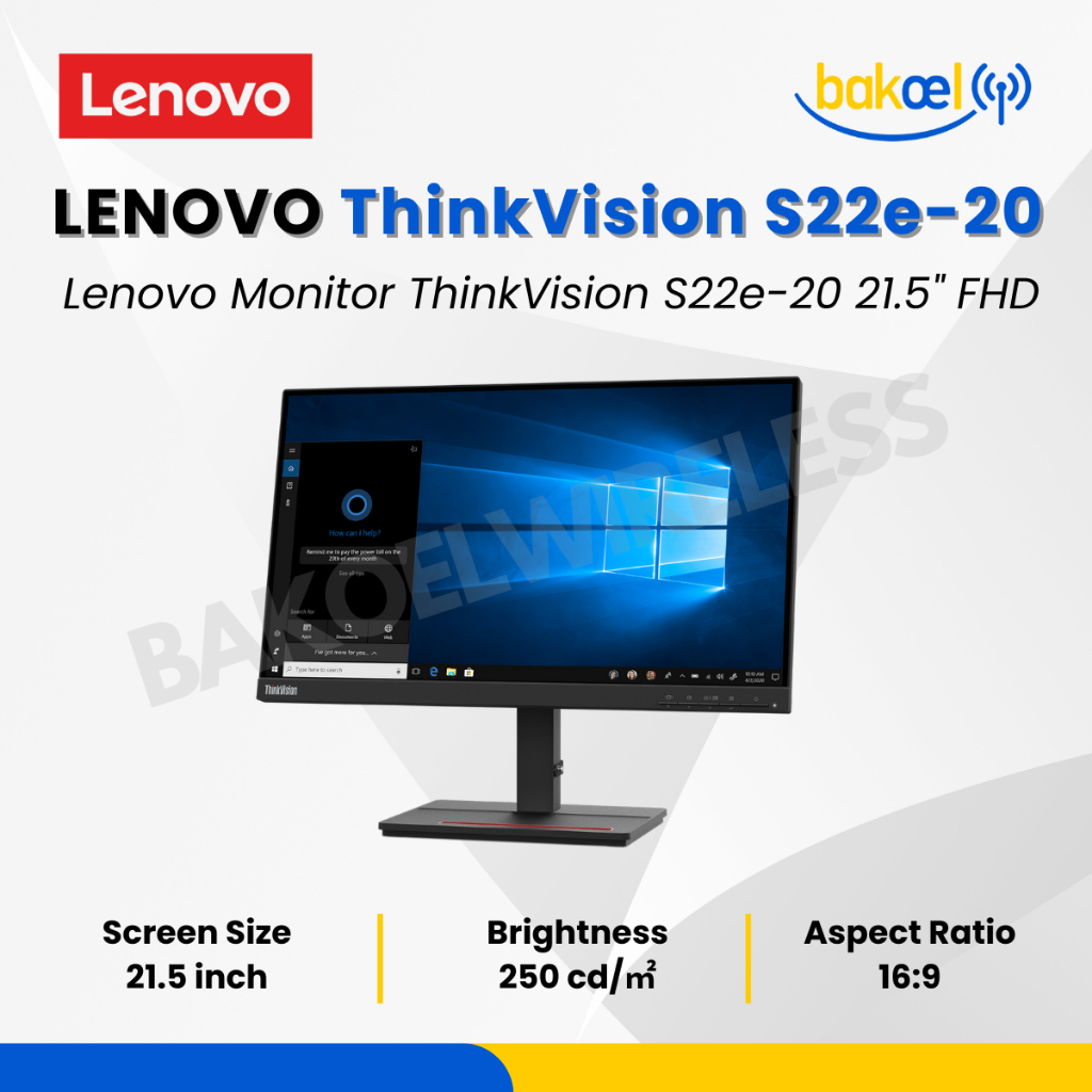 Lenovo Monitor Led ThinkVision S22e-20 21.5" FHD