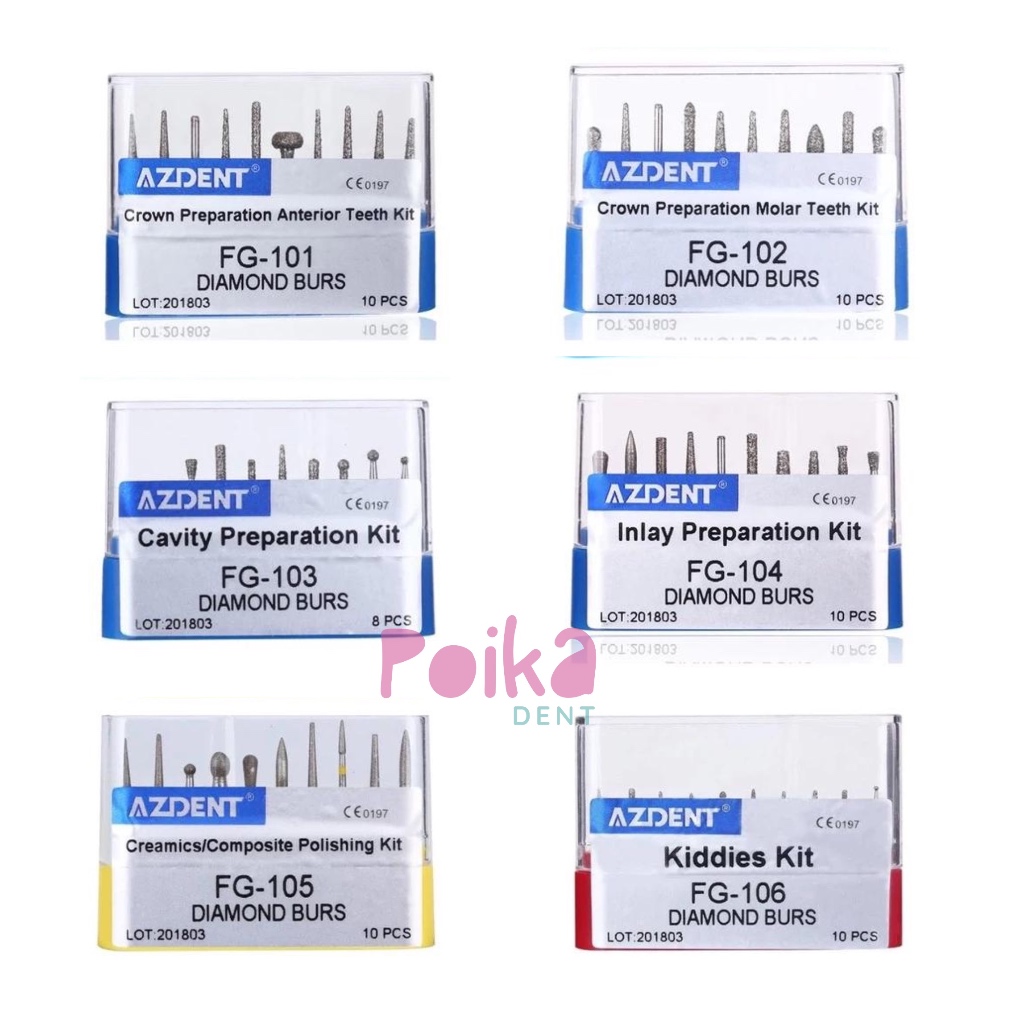 Diamond Bur Dental Preparation Gigi / Bur Preparasi Gigi Dewasa Anak Crown Molar anterior cavity inl