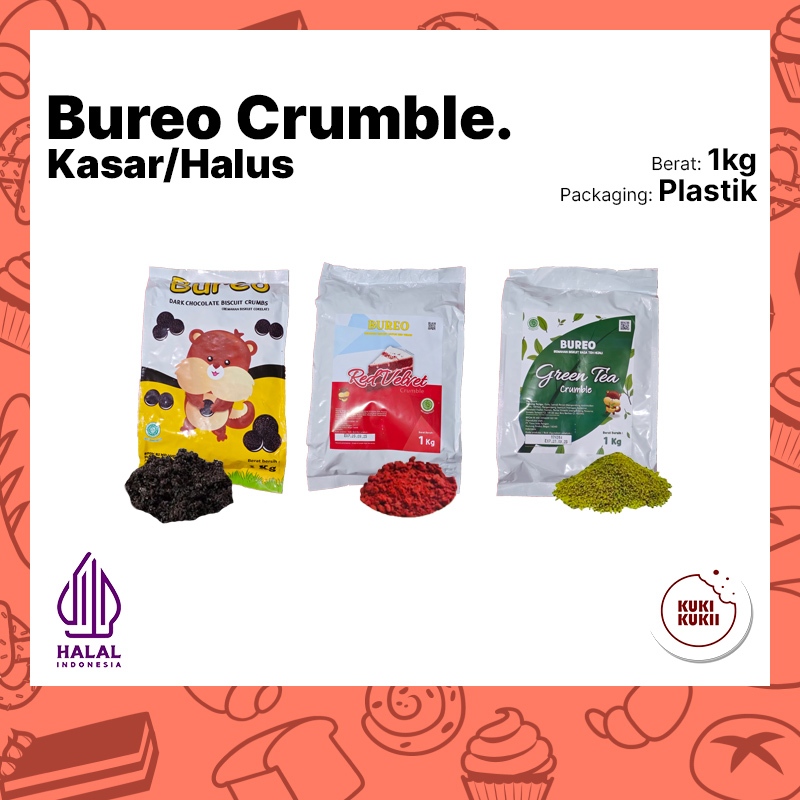 

BUREO Biscuit Crumble 1kg Kasar dan Halus | BUREO Cookies Crumble Kasar dan Halus 1 kg