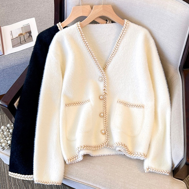 LULU - Cardigan Blazer Bulu Rajut Premium Lengan Panjang Style Korea 2226C