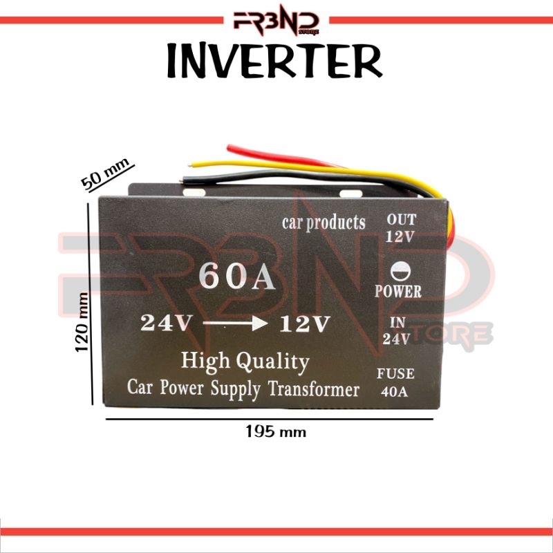 Step Down 60A DC 24V to DC 12V Car Power Supply Transformer Converter DC - DC 3 KABEL
