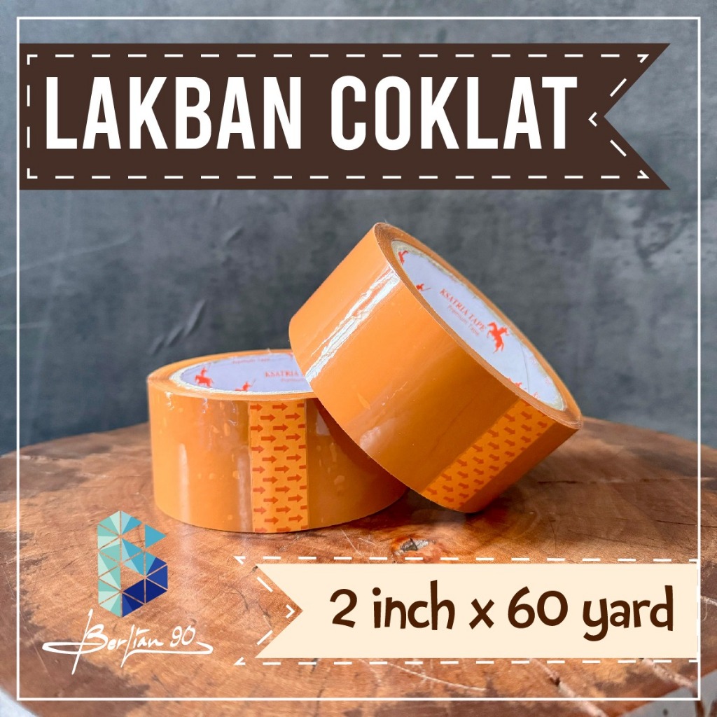 

Lakban Isolasi Tape Coklat kesatria 2 Inch