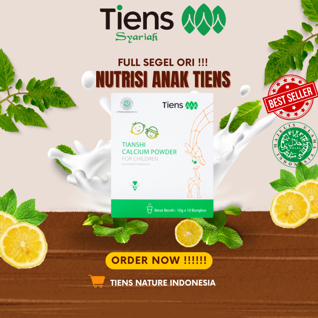 

Kalsium Anak Tiens - Tianshi Calcium Powder For Children Original 1 Box 10 Sachet Susu
