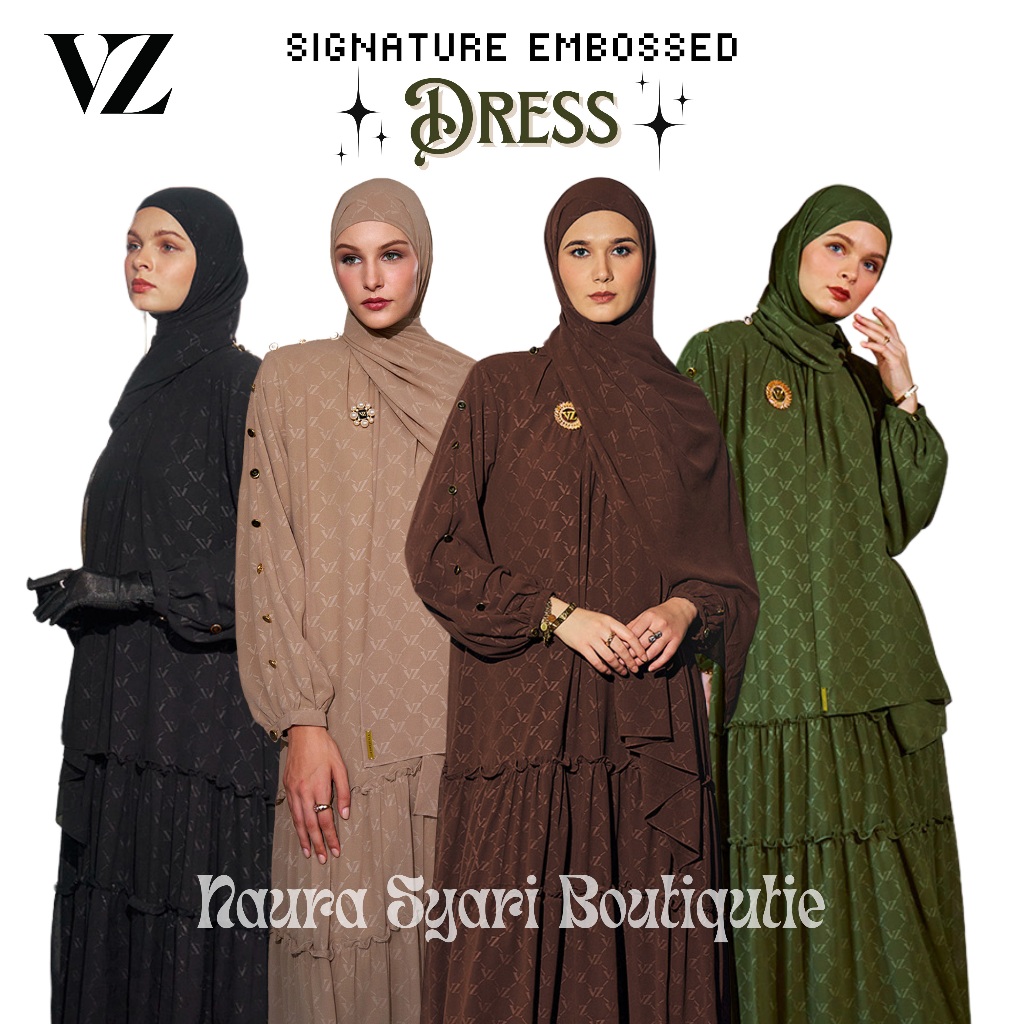 VZ Signature Embossed Dress / VZ Signature Embossed Dress ViviZubedi ViviZubedi / VZ SIGNATURE