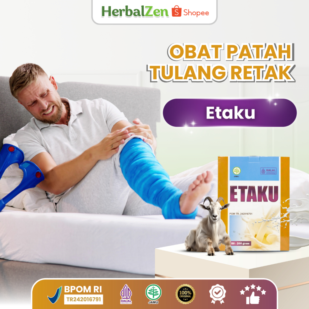 

Obat Patah Tulang Kaki Tangan Retak Keropos Osteoporosis Suplemen Kalsium Penambah Nutrisi Penyambung Perekat Tulang Etaku Susu Kambing Etawa Isi 200g (Susu Kambing Unggulan)