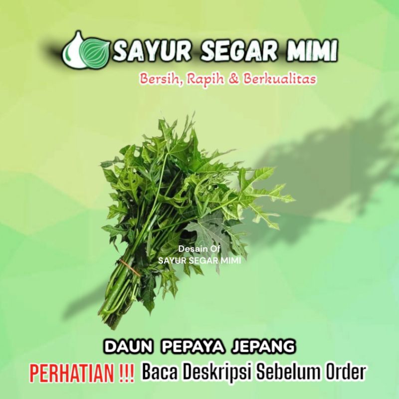 

Daun Pepaya Jepang 1Ikat - Sayur Segar Mimi