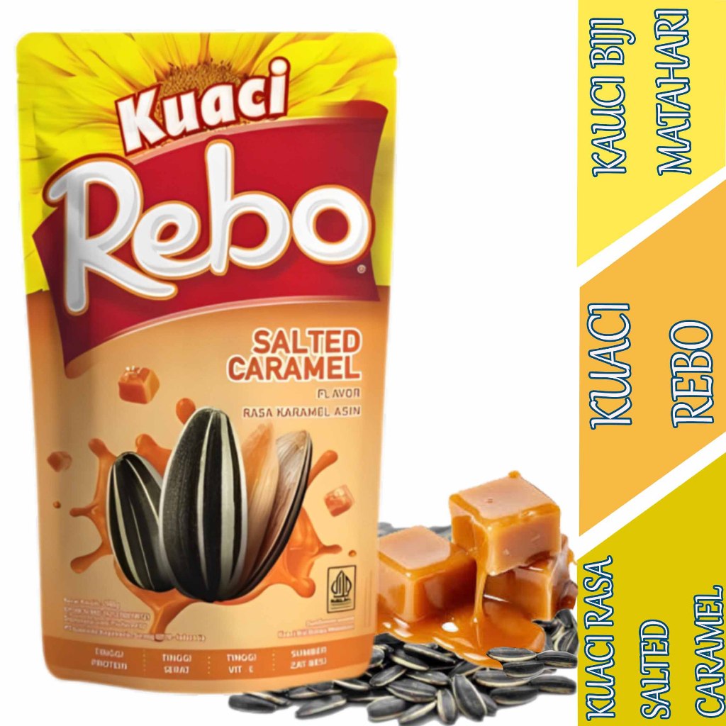 

Kuaci Rasa Salted Caramel - Kuaci Rebo - Kuaci Biji Matahari - 140gr