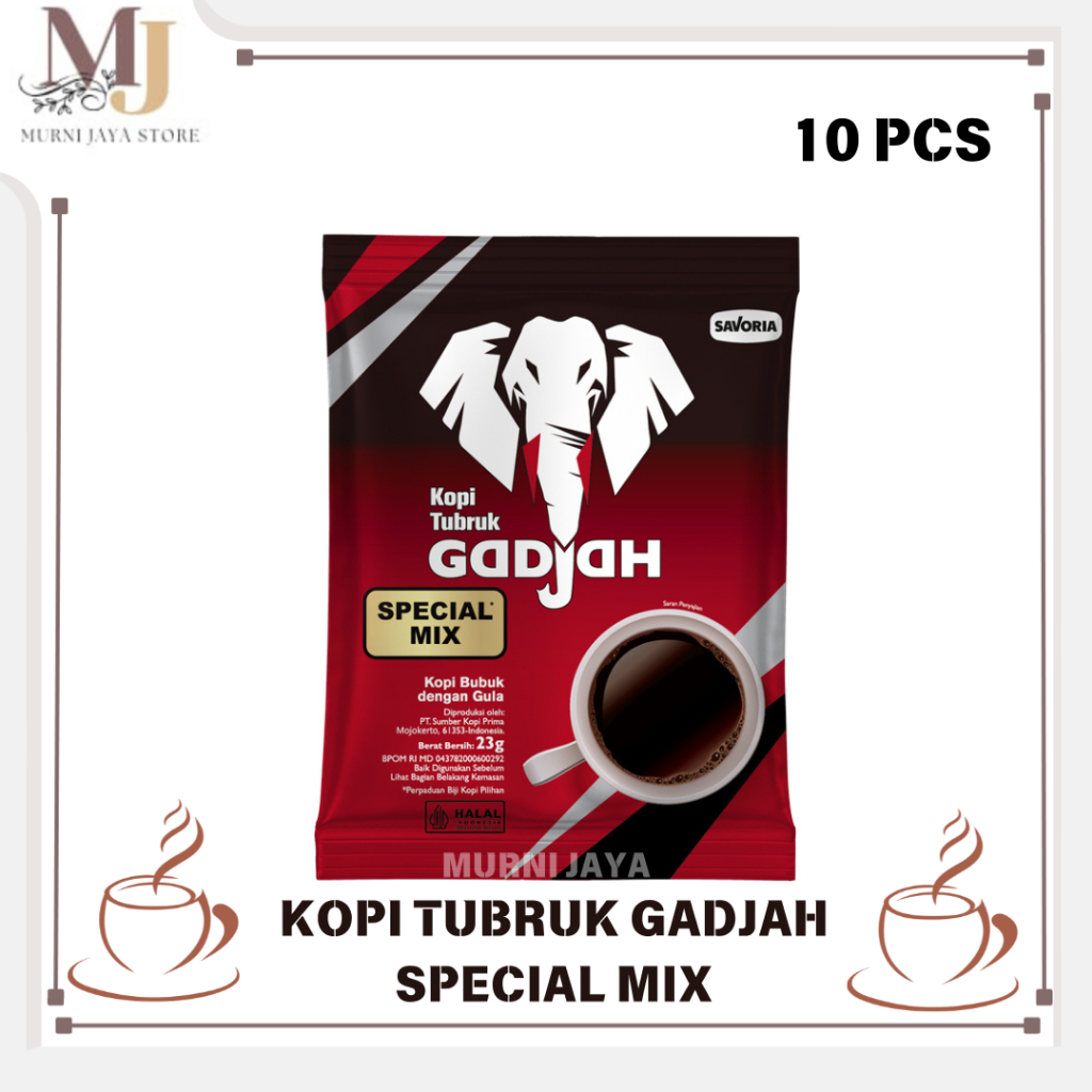 

Kopi Tubruk Gadjah Special Mix Renteng - Kopi dan Gula 10 Sachet x 23g