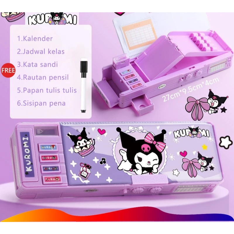 

CTK031 Tempat Pensil Sanrio Cinnamoroll Kuromi Melody Astronot Rocket Roket Karakter Password Sandi