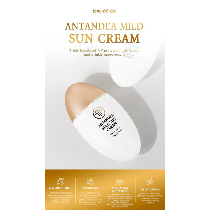 SPF 50 tom tit tot Antandea Tomtittot aman dari usia 5 tahun