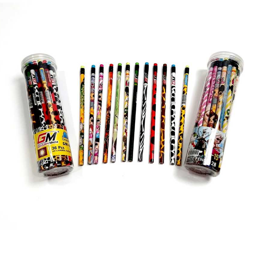 

Harga Grosir 1 TABUNG / 36PCS Pensil 2B GM-6060TB KARAKTER