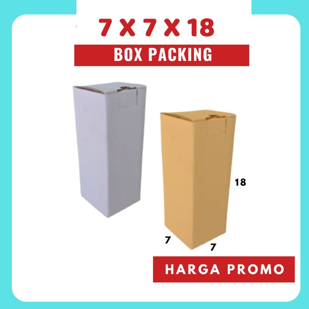 

Karton 7x7x18 Kardus A0 Packing Dus Kotak Kemasan Box Aksesoris Souvenir Sparepart Obat Madu