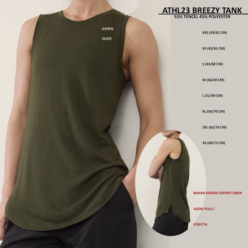 Tank Top Branded Wanita - ATHL 24 BREEZY TANK