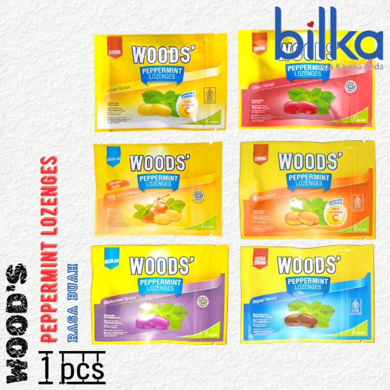 

WOOD'S Peppermint Lozenges Candy Rasa Buah