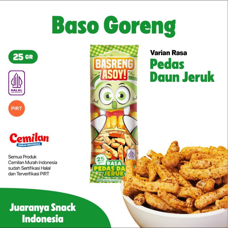 

Basreng rasa Pedas Daun Jeruk 25gr - Snack CMI