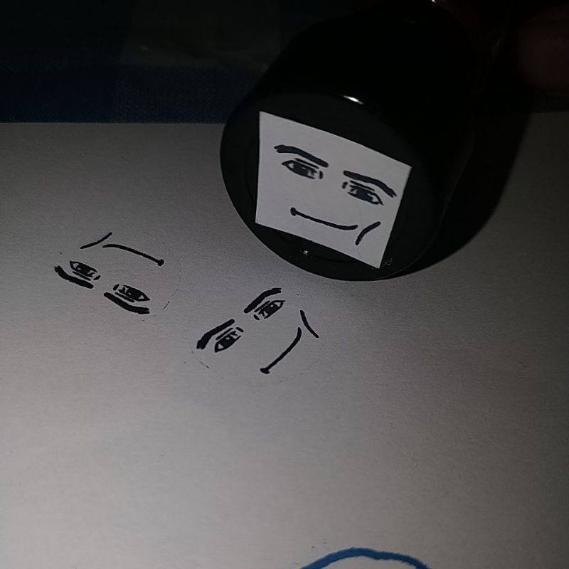 

[LIMITED!!] roblox man stamp funny cute game smirk face stempel custom