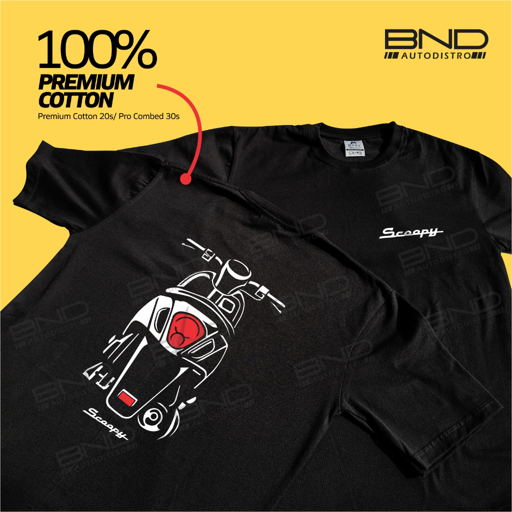 [BND] Kaos Honda Scoopy Fi K16 REAR - T-Shirt Kaos Scoopy Kaos Motor Kaos Distro Pria