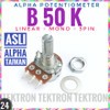 ALPHA B50K Mono ASLI TAIWAN POTENTIOMETER 503 B503 POTENSIO 50K 50Kohm Barang Baru