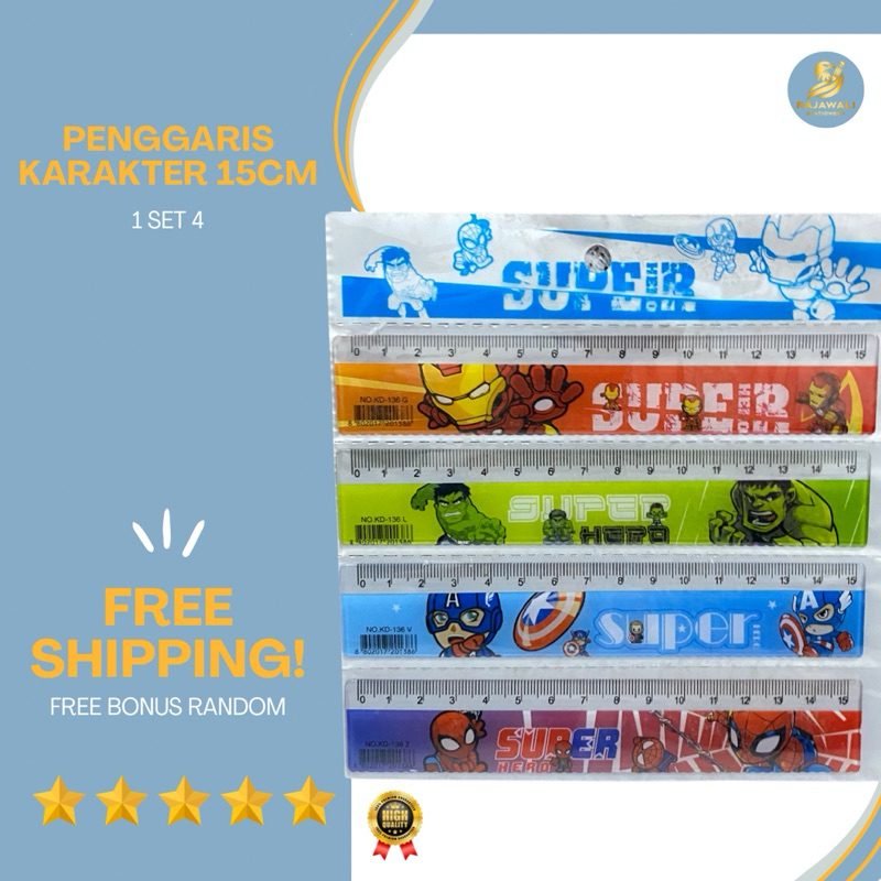 

Penggaris Karakter 15CM 1 Set 4 Harga Terjangakau + Free Bonus Random!!!
