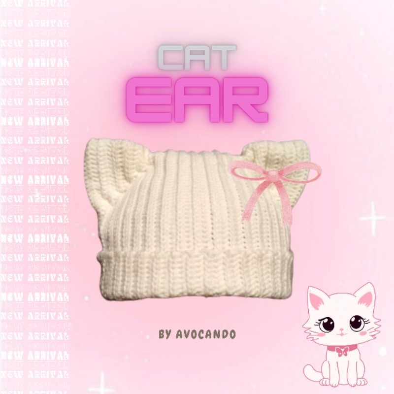 crochet cat ear beanie by avocando