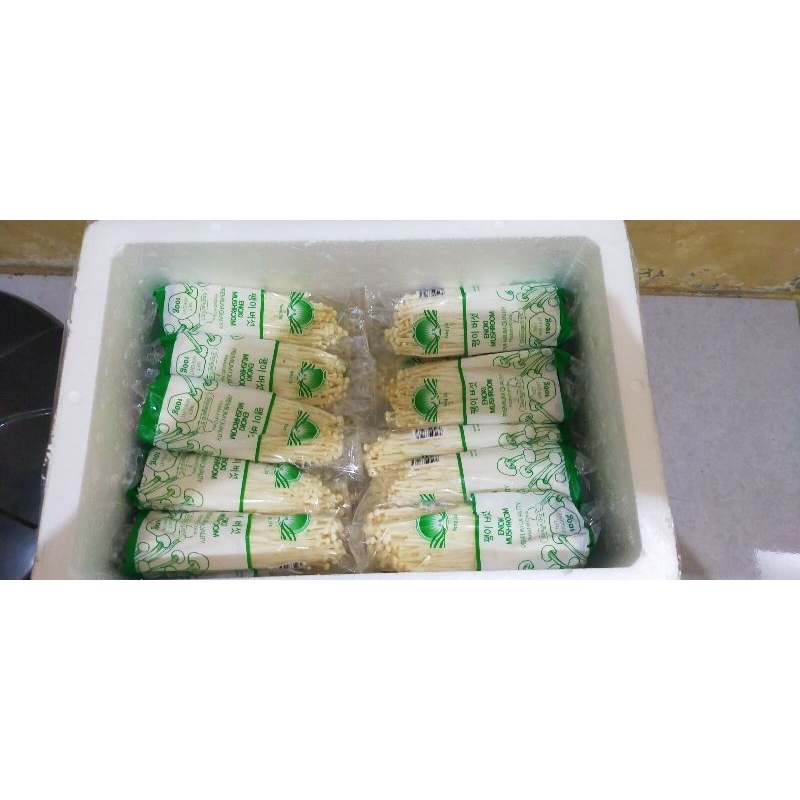 

Jamur Enoki Mushroom Paket isi 15pcs Premium Quality ( Khusus Sumut )