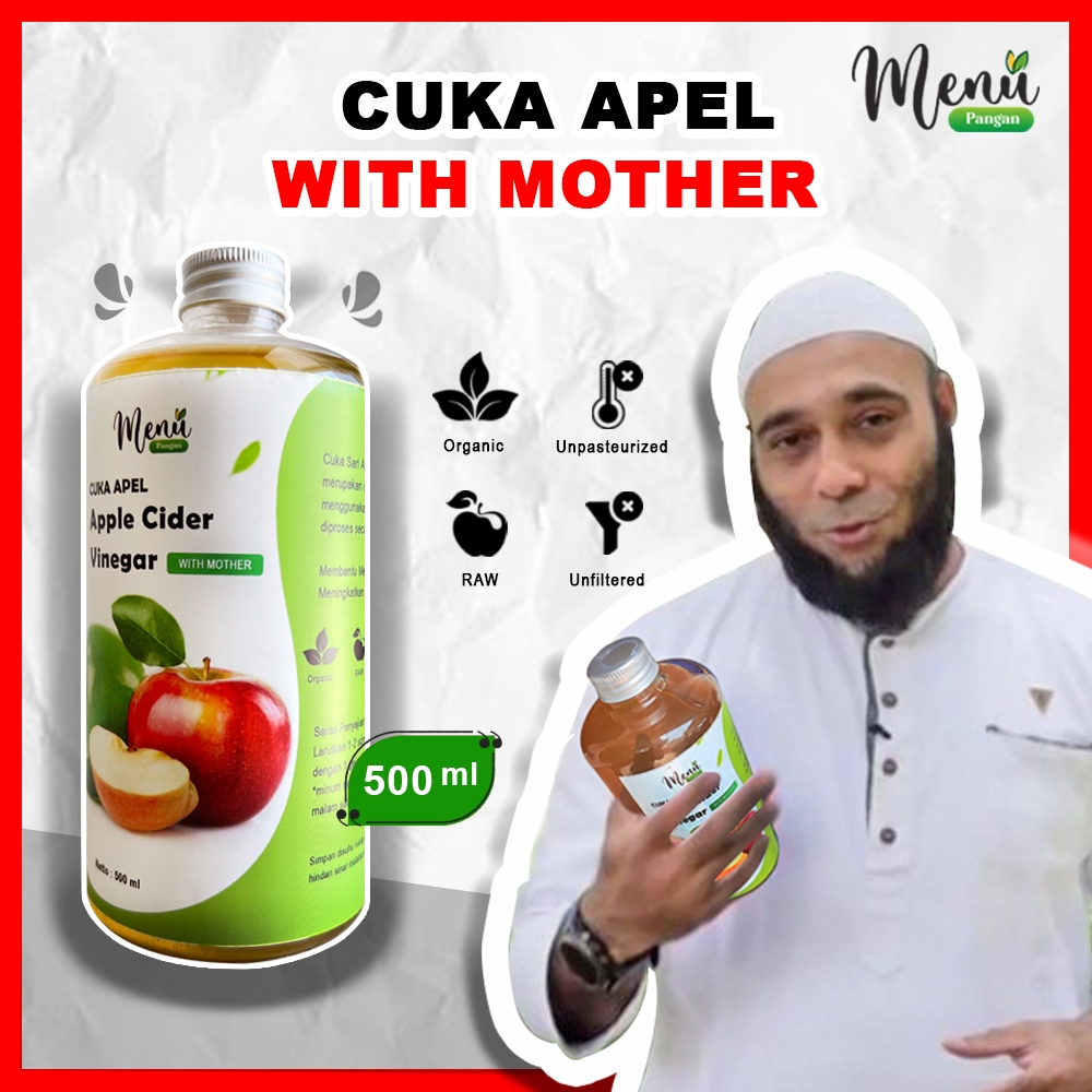 

Menu Pangan CUKA APEL Cider Vinegar with Mother Organik Original 500ml - Apple Cider Vinegar Untuk Kesehatan