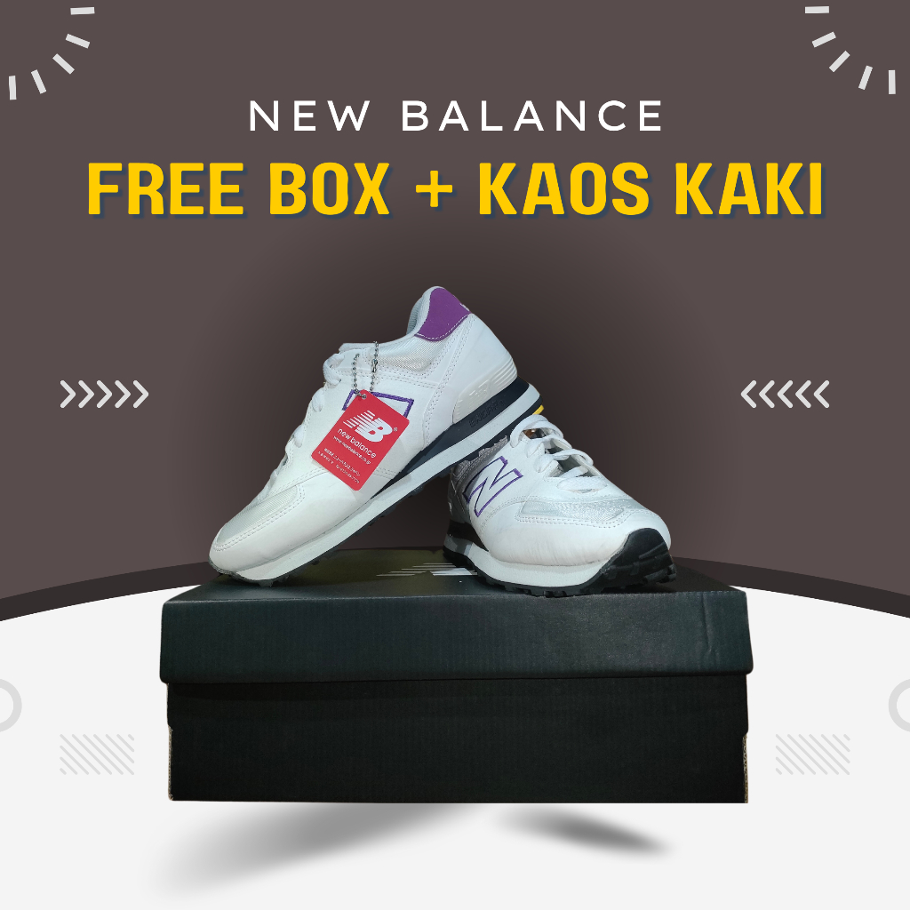 Sepatu Sport Sepatu Tali Sepatu Fashion Pria Wanita Ungu Putih