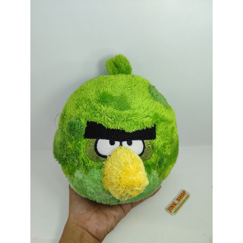 boneka angry bird angrybird hijau brand pudar