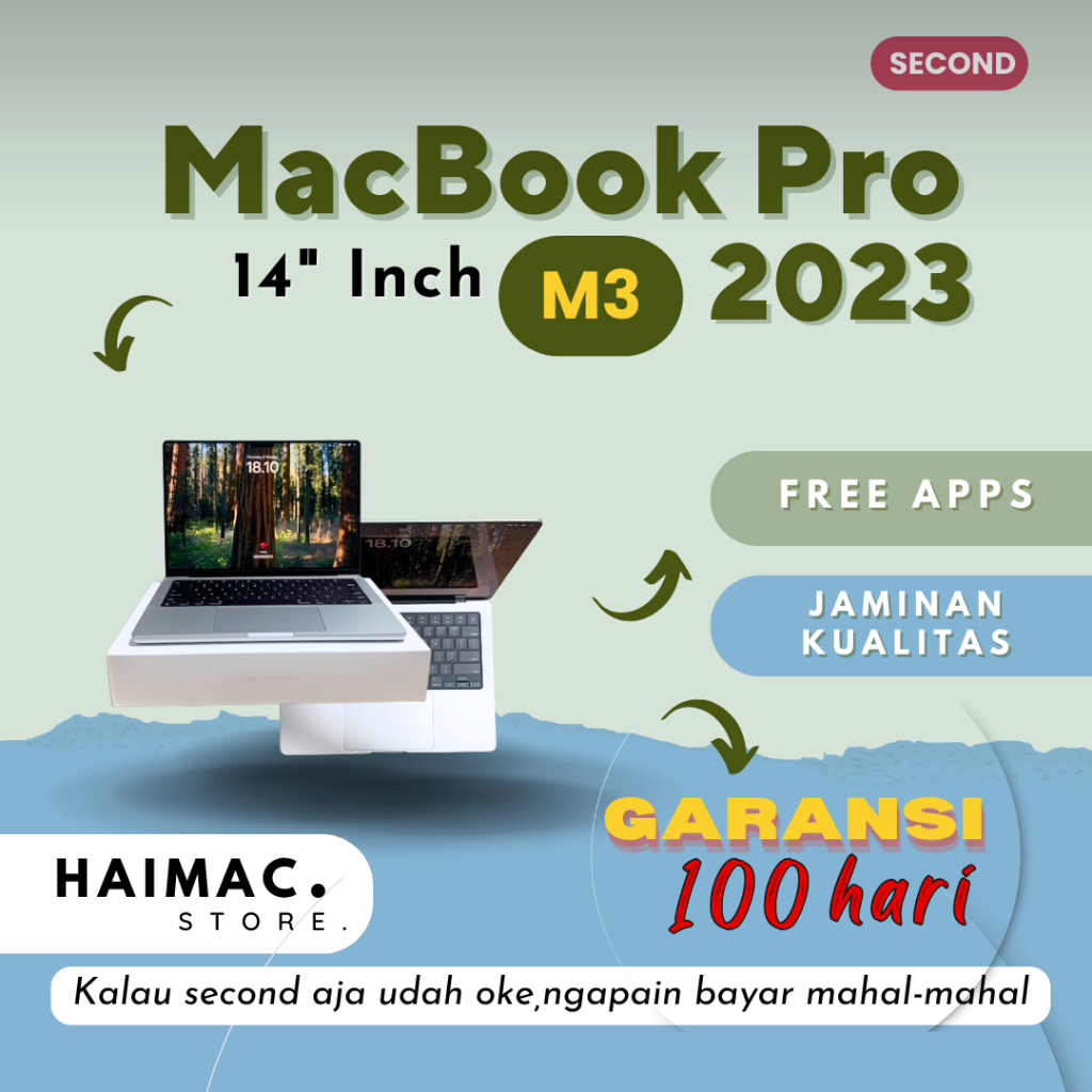 MacBook Pro M3 | M3 Pro | Max 2023 14 Inch RAM 8 GB 16 GB SSD 512 GB 1 TB - LIKE NEW