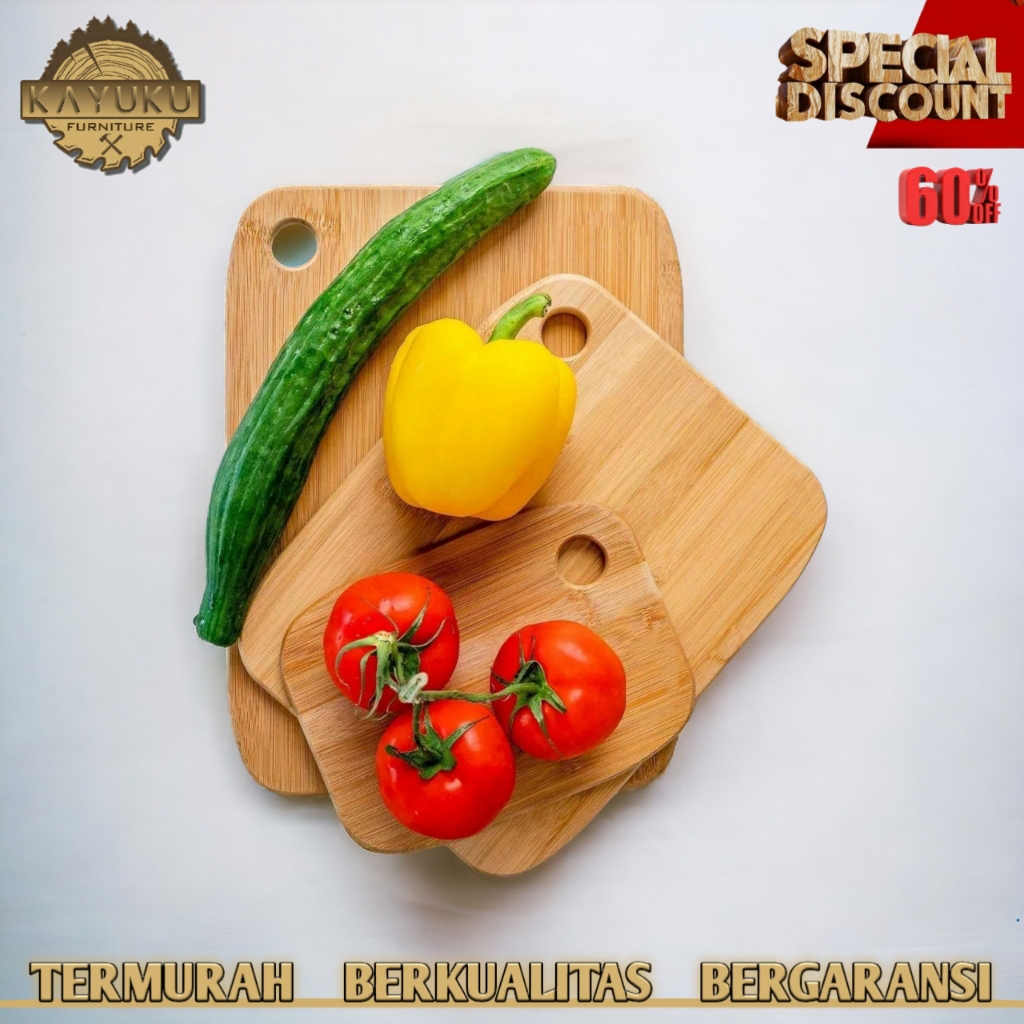 Wood Cutting Board Nampan talenan kayu mahoni wood tray cutting board