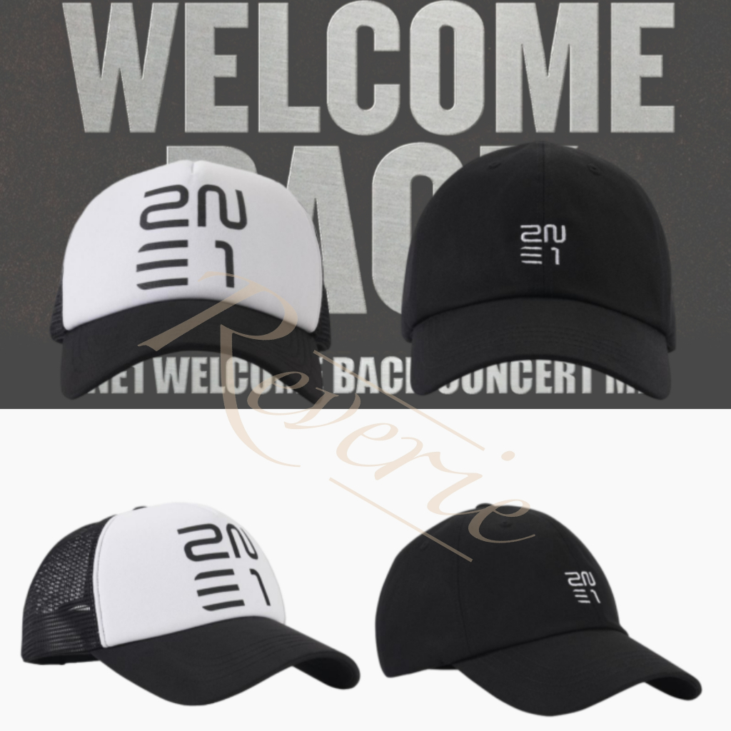 TOPI BASEBALL CAP TRUCKER 2NE1 MERCH WELCOME BACK TOUR CONCERT BLACKJACK
