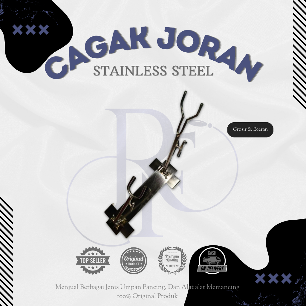 Cagak Pancing Stainless steel model lipat