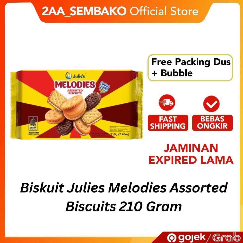 

Julie's Melodies Assorted Biscuits Biskuit Aneka Rasa 210 Gram