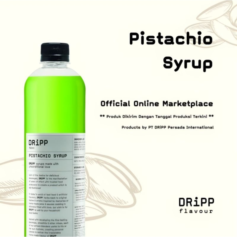 

Dripp Flavor Syrup Pistachio 760ml