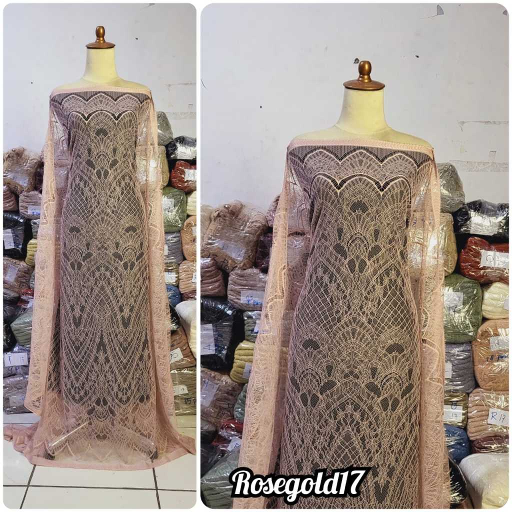 Kain brokat Chatilly Bahan bakal Kebaya siap Jahit isi 2,5m, Kebaya Bali, Kebaya Modern