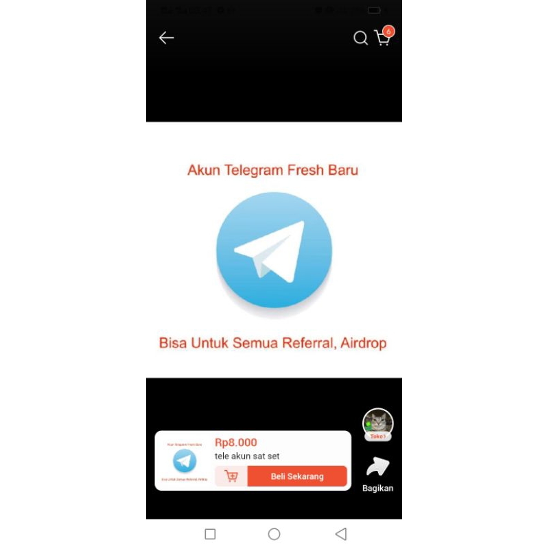 akun telegram murah