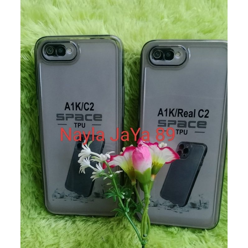 OPPO A1K CASE hitam bening softcase bening hardcase space bening clear transparan