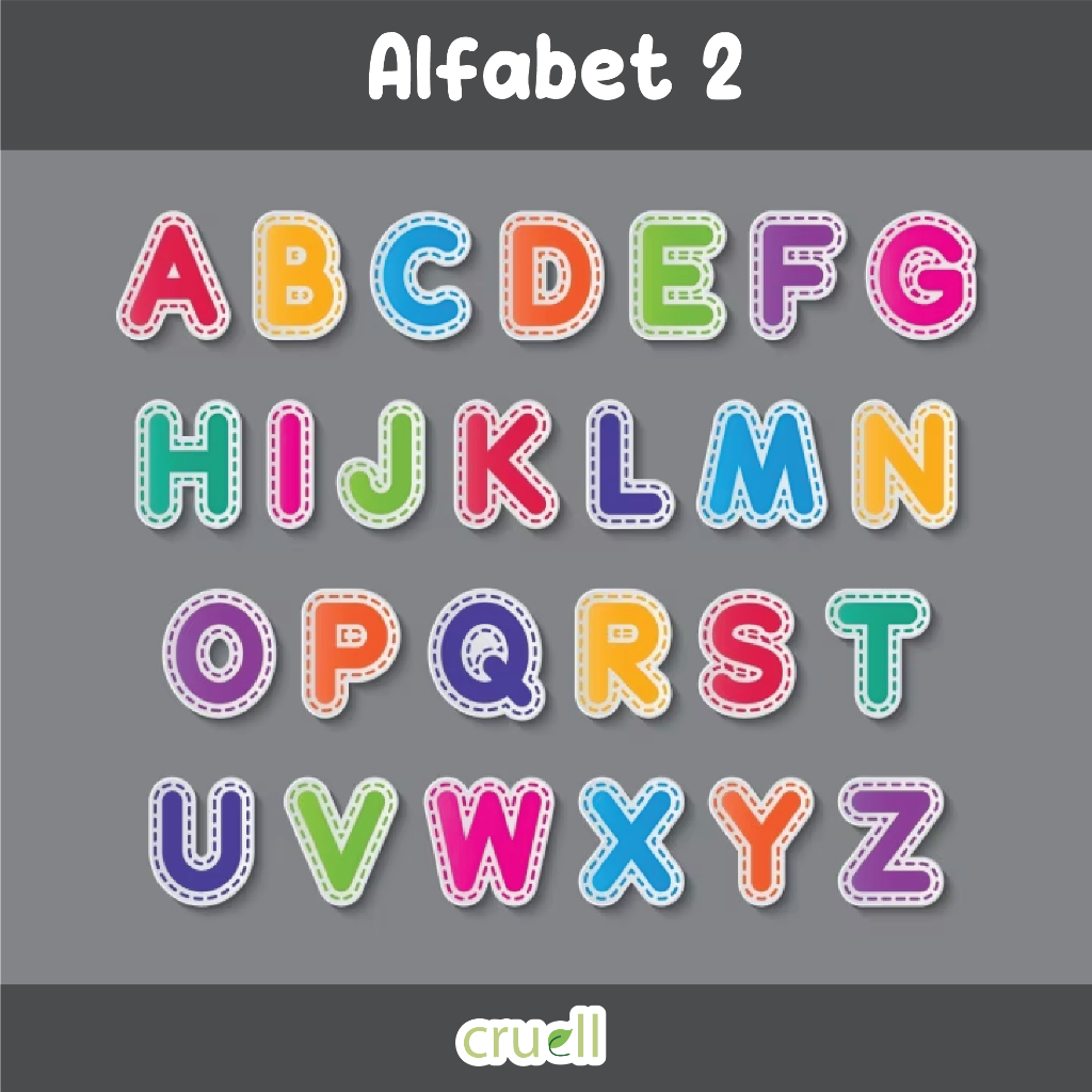 

Sticker alfabet perhuruf ukuran besar untuk anak Alfabet 2