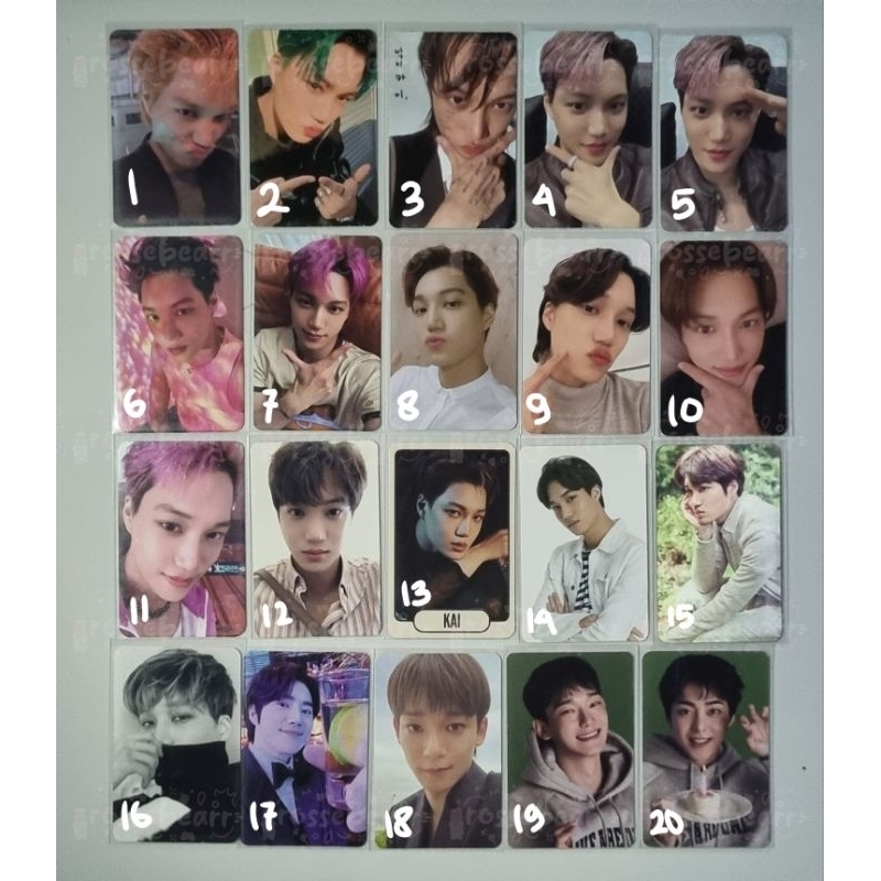photocard / PC EXO KIM JONGIN KAI SUHO CHEN XIUMIN | 2nd Album KAI Peaches SEALED