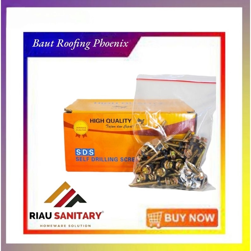 Baut Baja Ringan Phoenix / Sekrup Baja Ringan PHOENIX / Baut Roofing Phoenix Original / Baut Galvalu