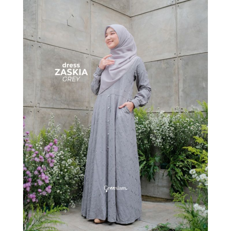 ZASKIA DRESS BY GREENISM | GAMIS BUSUI | GAMIS RAYON BORDIR