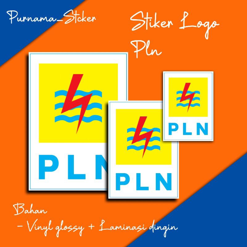 

Stiker logo PLN Bahan vinyl A4/A5/A6/7x10cm