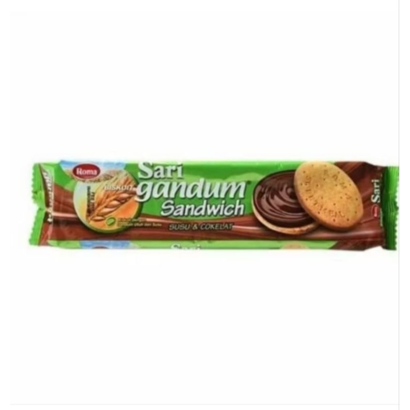 

Roma Sari Gandum Sandwich Peanut Butter & Sari gandum Susu dan cokelat 108 gram