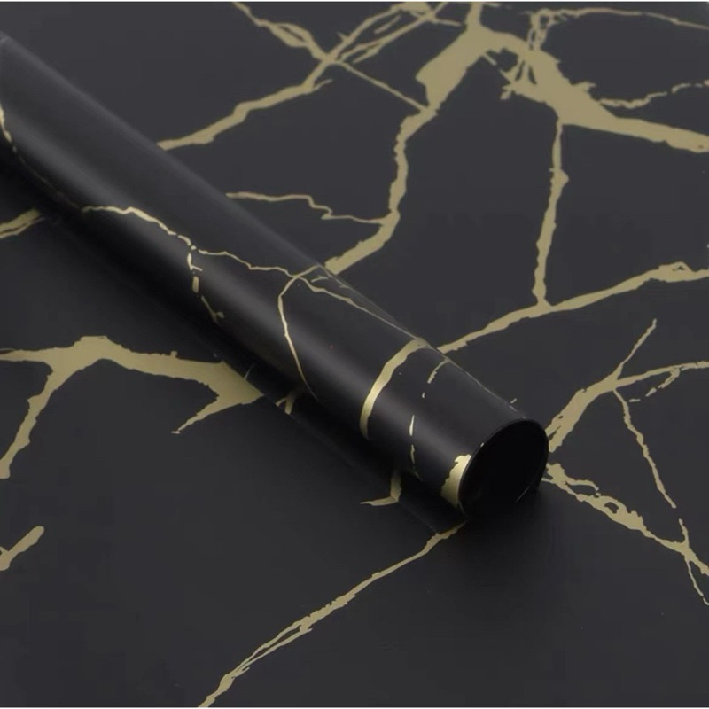 

kertas bouqet cellophane Gold Marble Marmer
