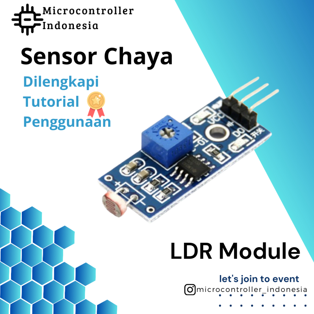 PHOTOSENSTIVE LIGHT LDR RESISTANCE SENSOR CAHAYA MODULE LDR MODULE