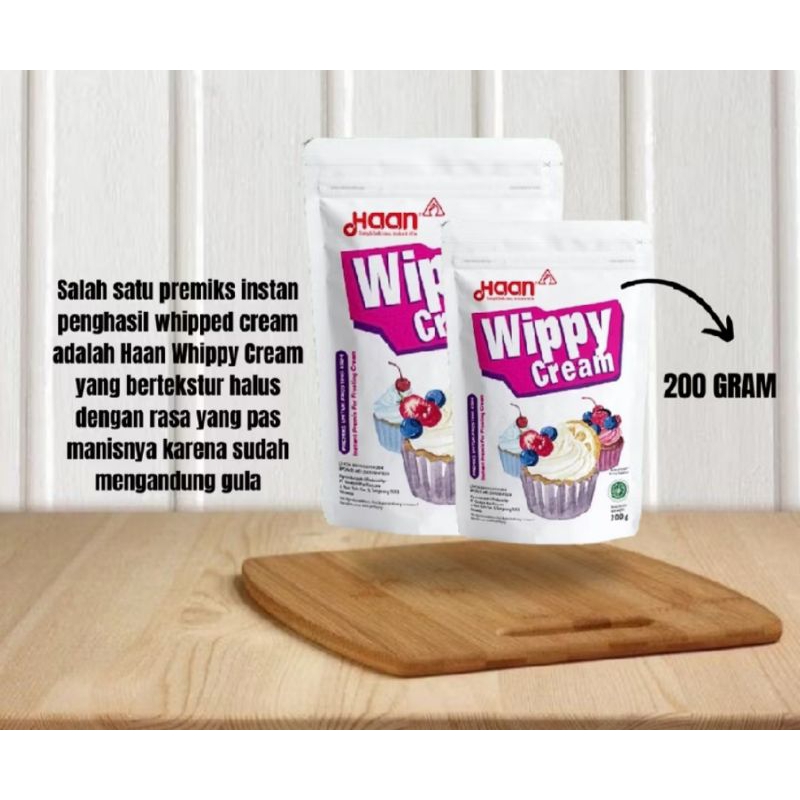 

HAAN WHIPPING CREAM POUCH / CREAM KUE / WHIPPING CREAM (POUCH) 200GR