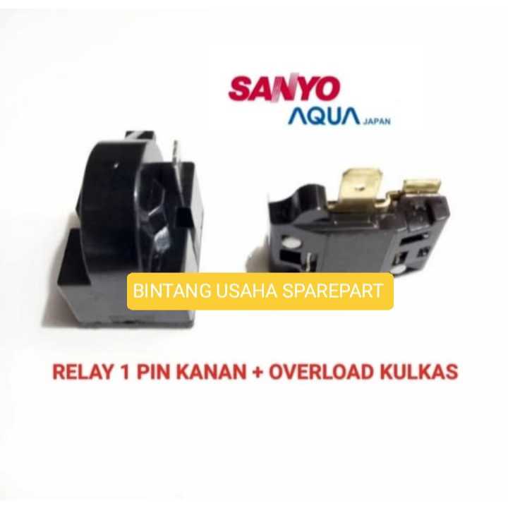 [ Set Relay ] Relay Overload Kulkas SANYO Freezer Box GEA Pin 1