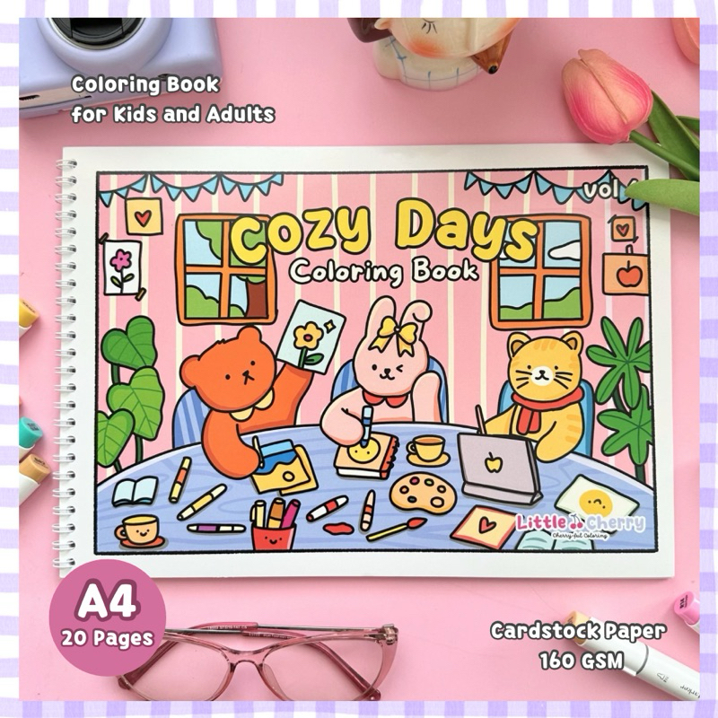 

Cozy Days Coloring Book Buku Mewarnai by Little Cherry