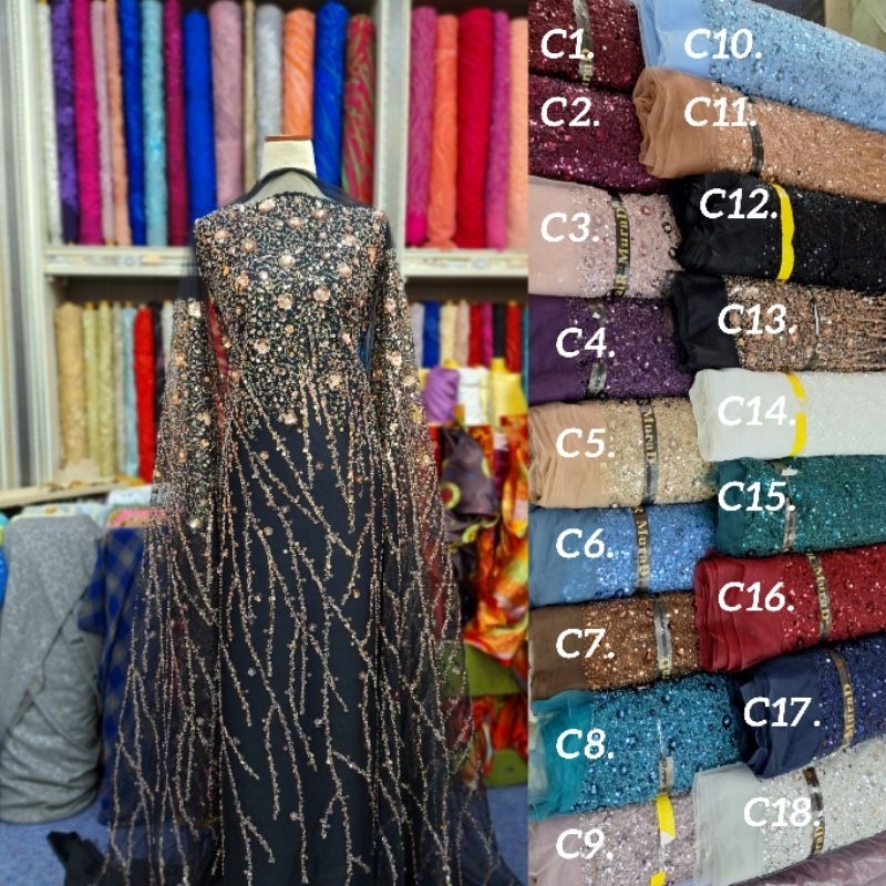 tulle full zuhair murad sequins motif salur - lafemmetextile